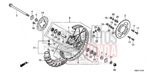 REAR WHEEL CRF150RE de 2014